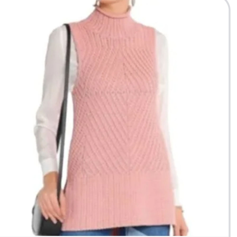 Alice + Olivia Abbot High Neck sleeveless knit sweater - Picture 3 of 8